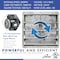 Iliving 20 in. Wall Mounted Shutter Exhaust Fan with Thermostat and Variable Speed controller, 3368 CFM ILG8SF20V-ST - alternate 6